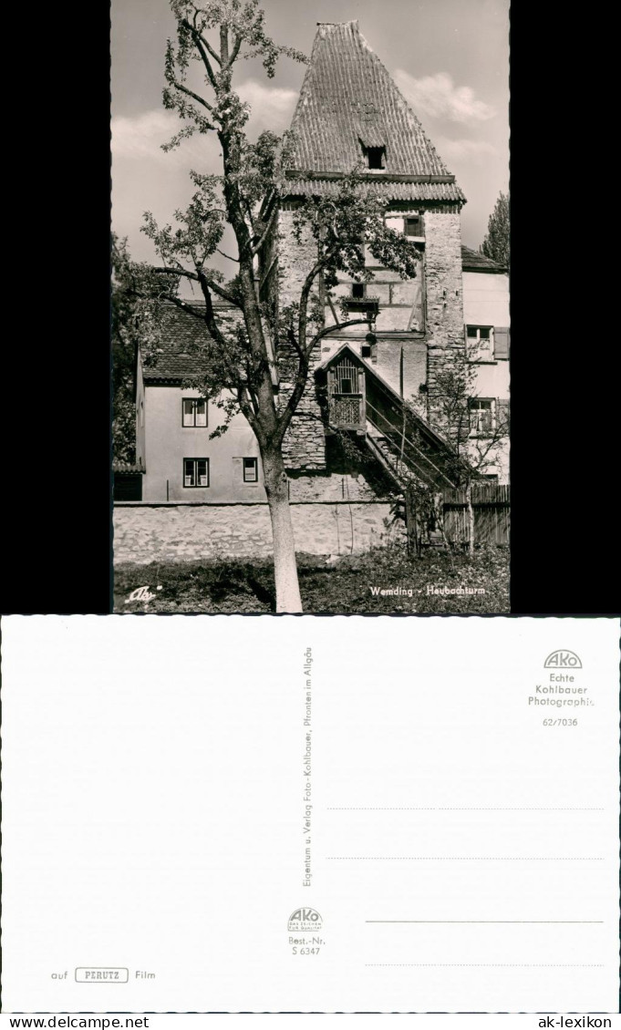 Ansichtskarte Wemding Partie Am Heubachturm Turm Gebäude 1962 - Wemding