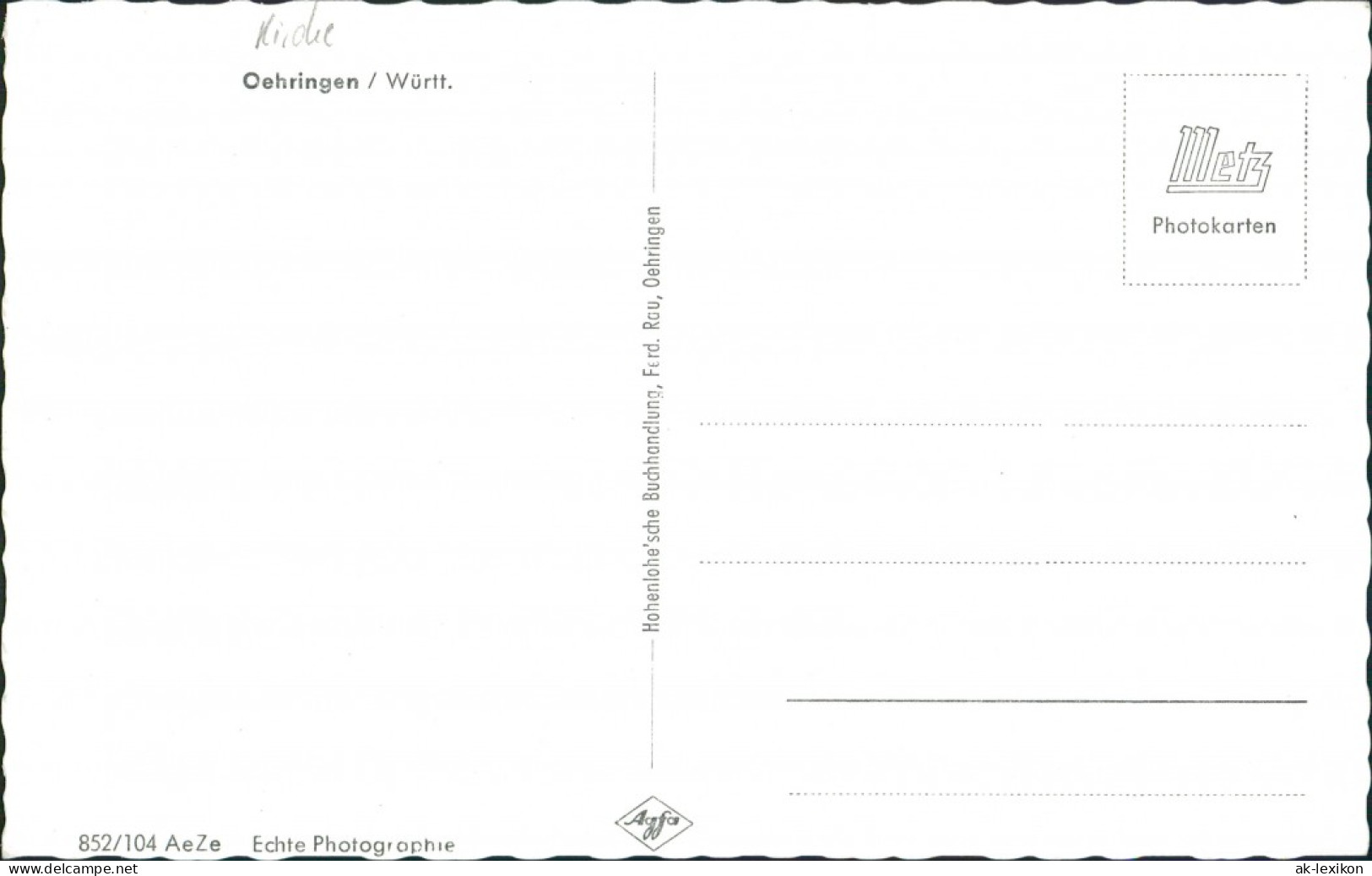 Ansichtskarte Öhringen Strassen Partie A.d. Kirche, Fachwerkhaus 1960 - Oehringen