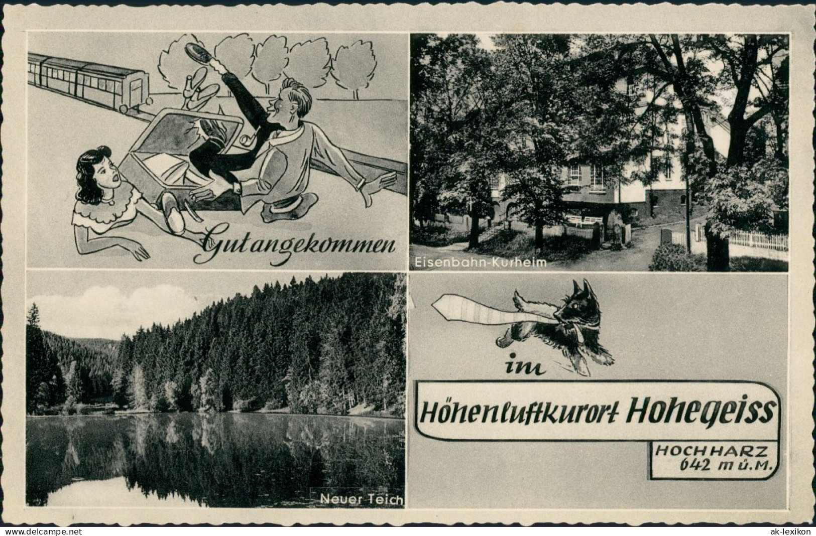 Hohegeiß-Braunlage Illustrative   "Gut Angekommen", Eisenbahn-Kurheim 1955 - Braunlage