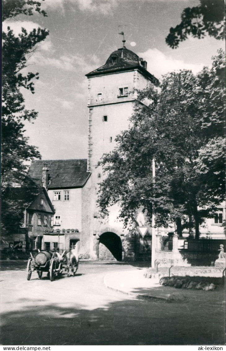 Ochsenfurt Pferde Fuhrwerk Passiert Oberer Torturm, Echtfoto-AK Foto-Klose 1960 - Ochsenfurt