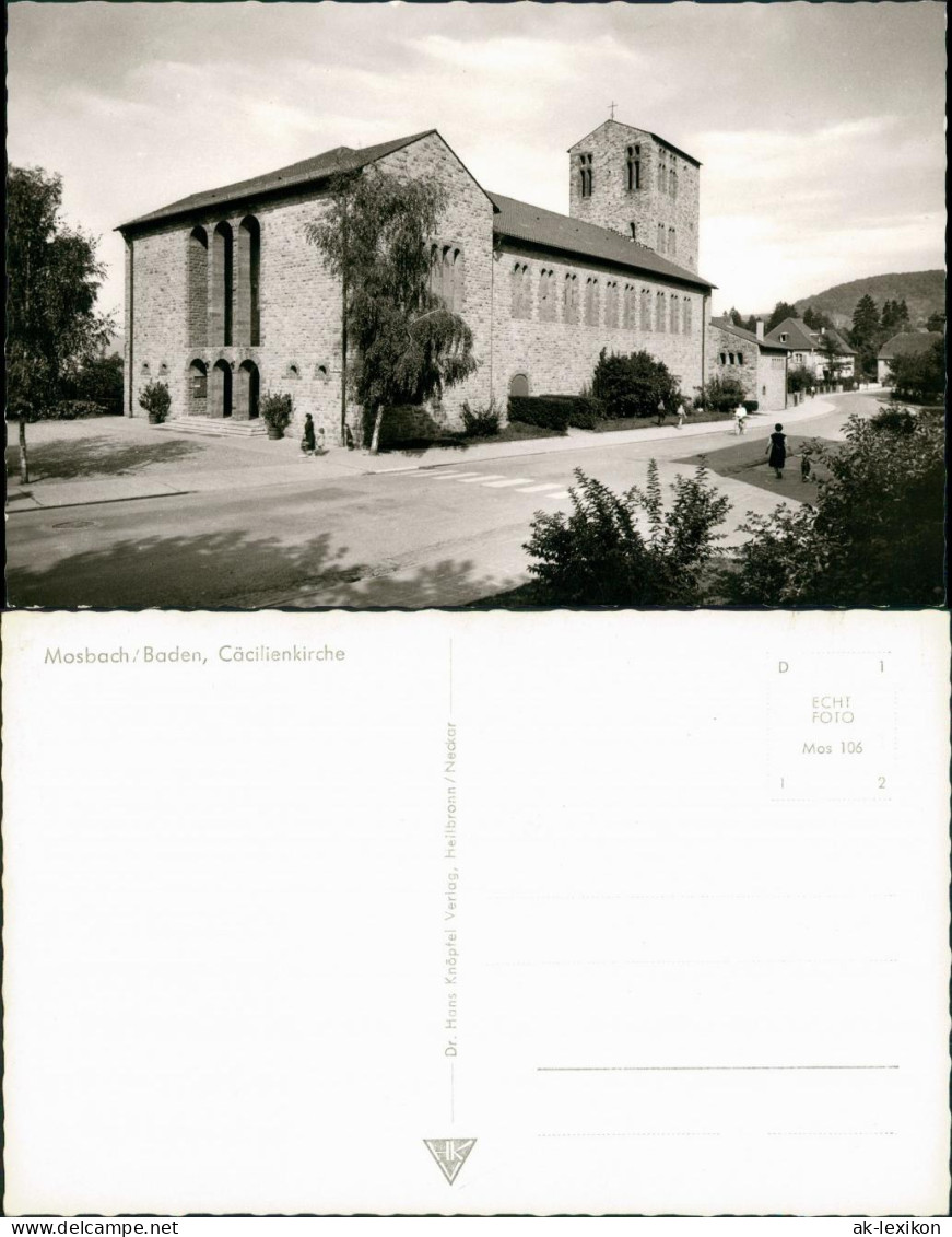 Ansichtskarte Mosbach (Baden) Kirche Church Cäcilienkirche 1960 - Mosbach