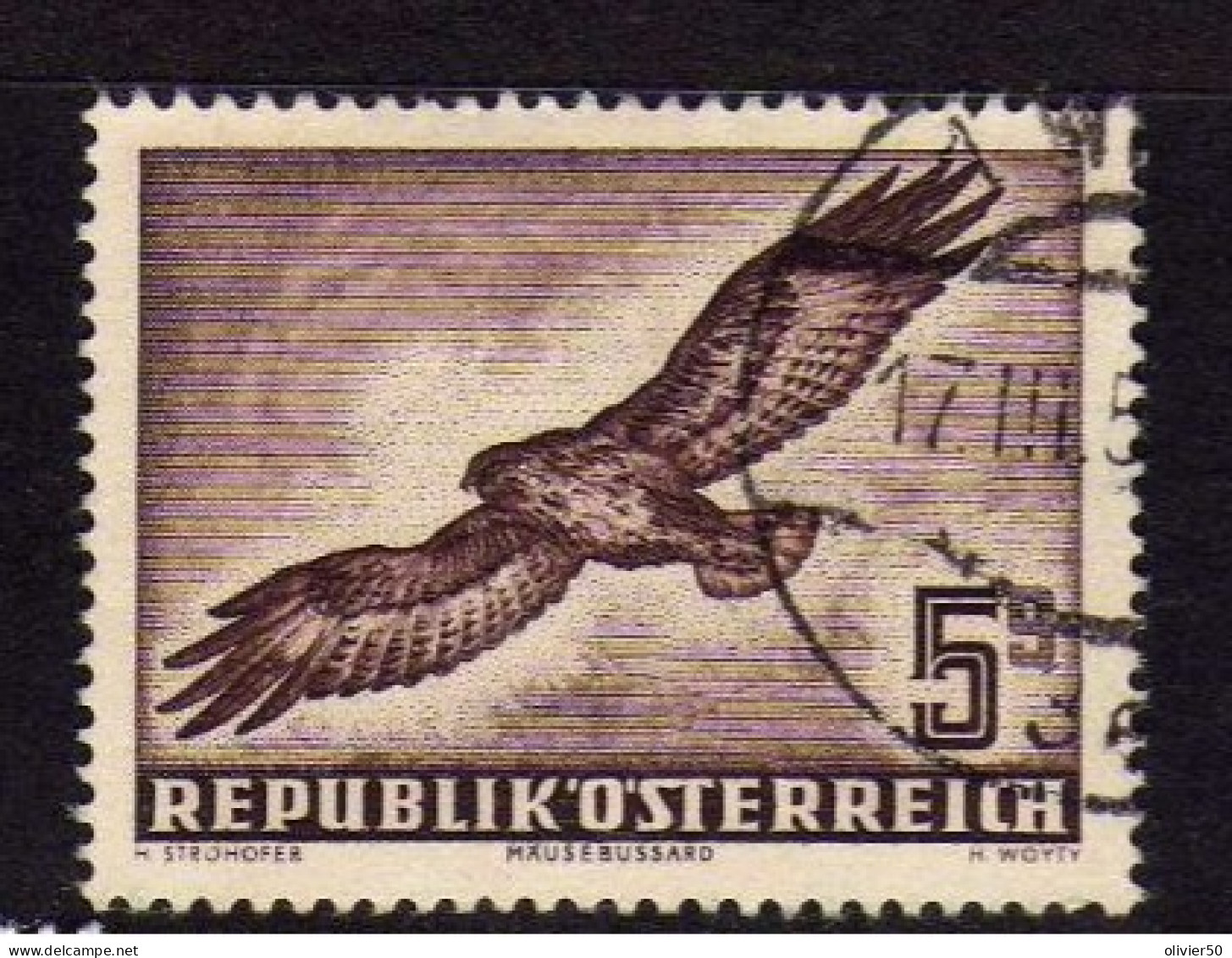 Autriche - (1950-53) -  P A - 5 S. Faune - Oiseau - Buse - Oblitere - Oblitérés