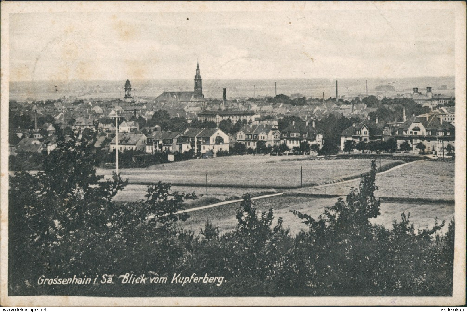 Ansichtskarte Großenhain Blick Vom Kupferberg 1928 - Grossenhain