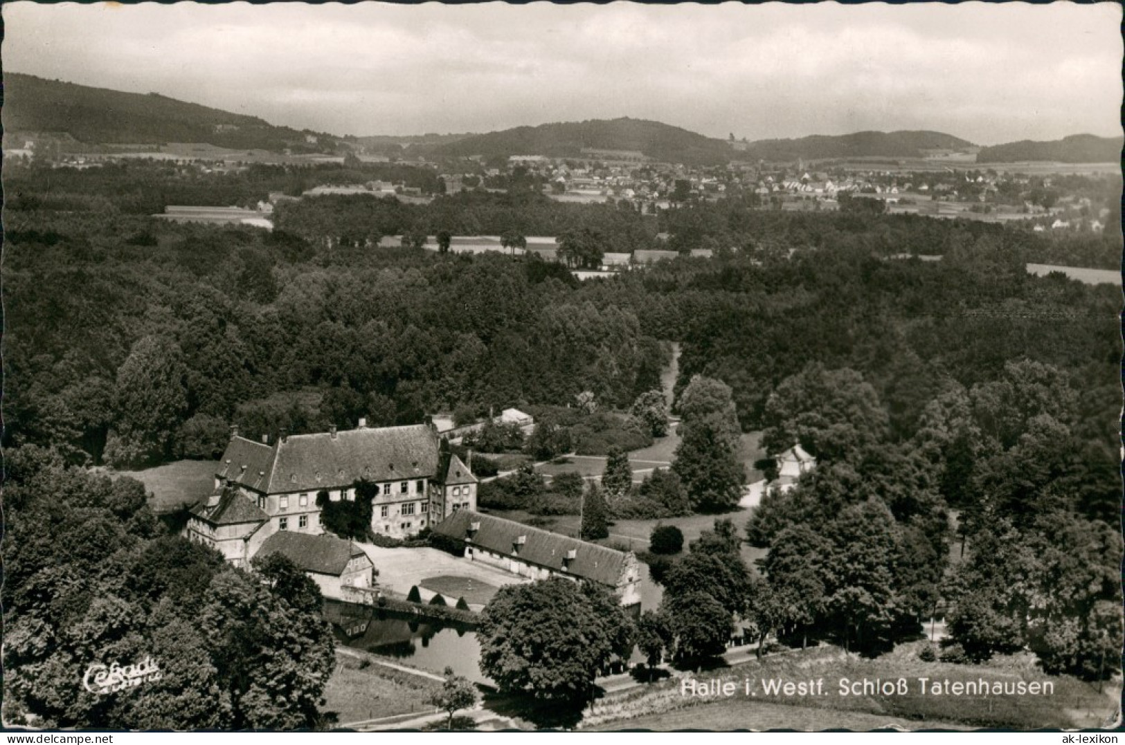 Ansichtskarte Halle (Westfalen) Luftbild Schloß Tatenhausen 1964 - Halle I. Westf.