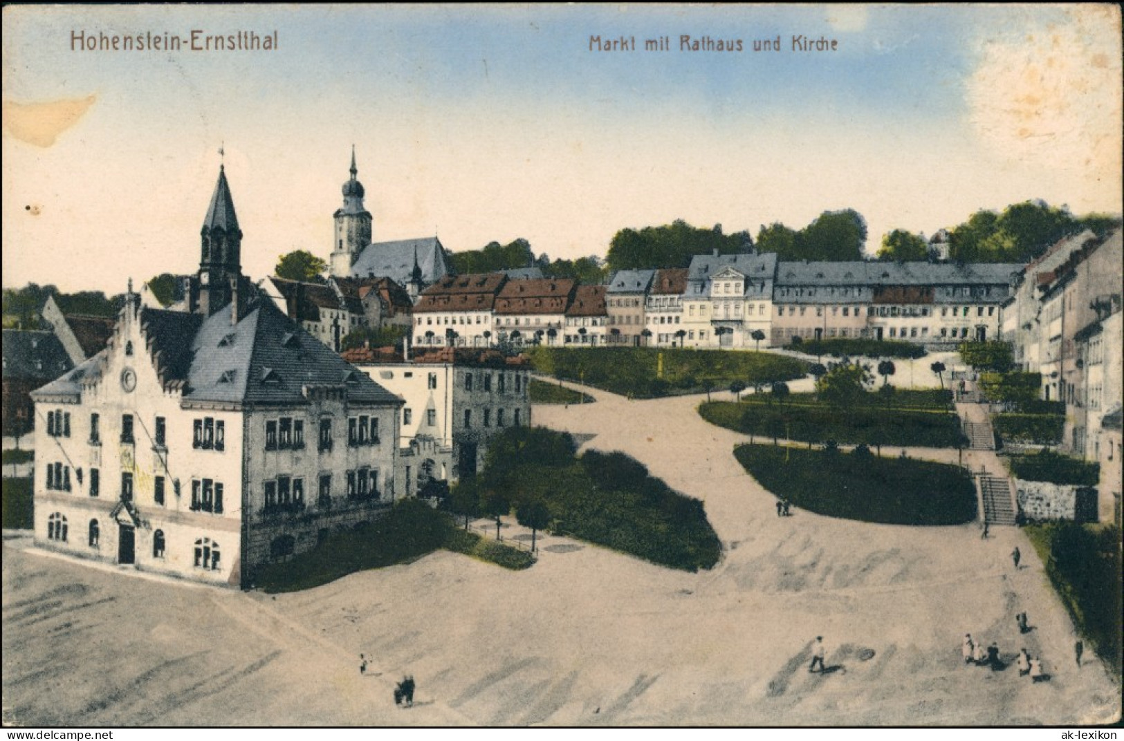 Ansichtskarte Hohenstein-Ernstthal Partie Am Markt 1918 - Hohenstein-Ernstthal