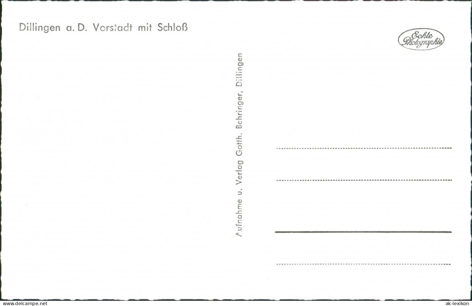 Ansichtskarte Dillingen A. D. Donau Straßenpartie Am Schloß 1961 - Dillingen