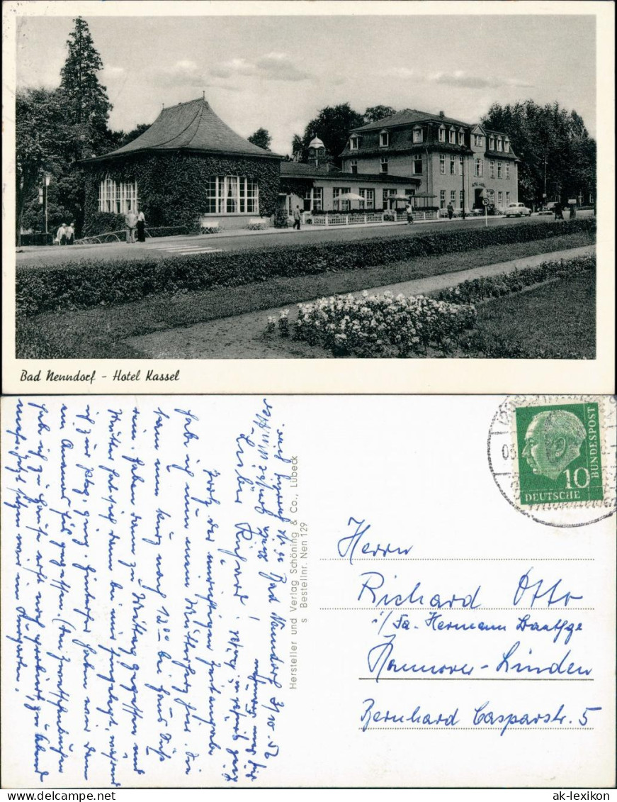 Ansichtskarte Bad Nenndorf Hotel Kassel 1956 - Bad Nenndorf