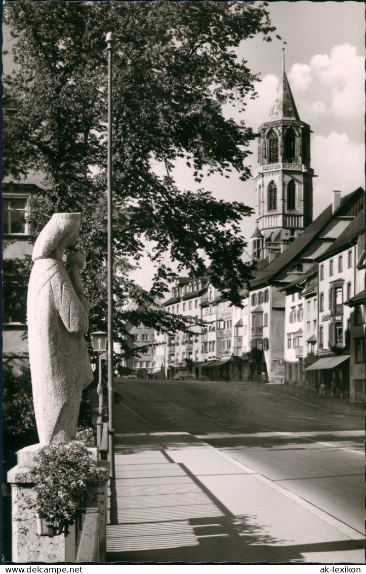 Rottweil (Neckar) Ansicht Hauptstrasse Geschäfte Blick Kirche 1960 - Rottweil