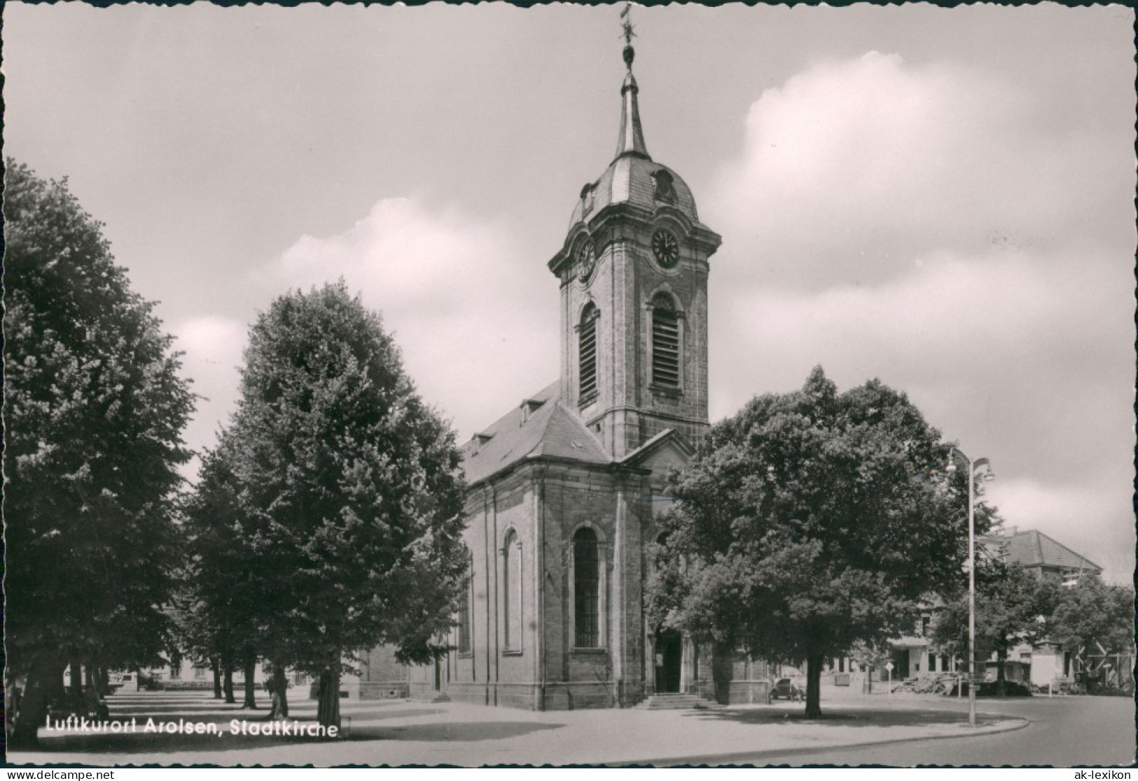 Bad Arolsen Strassen Partie Stadtkirche Kirche Church Eglise 1960 - Bad Arolsen