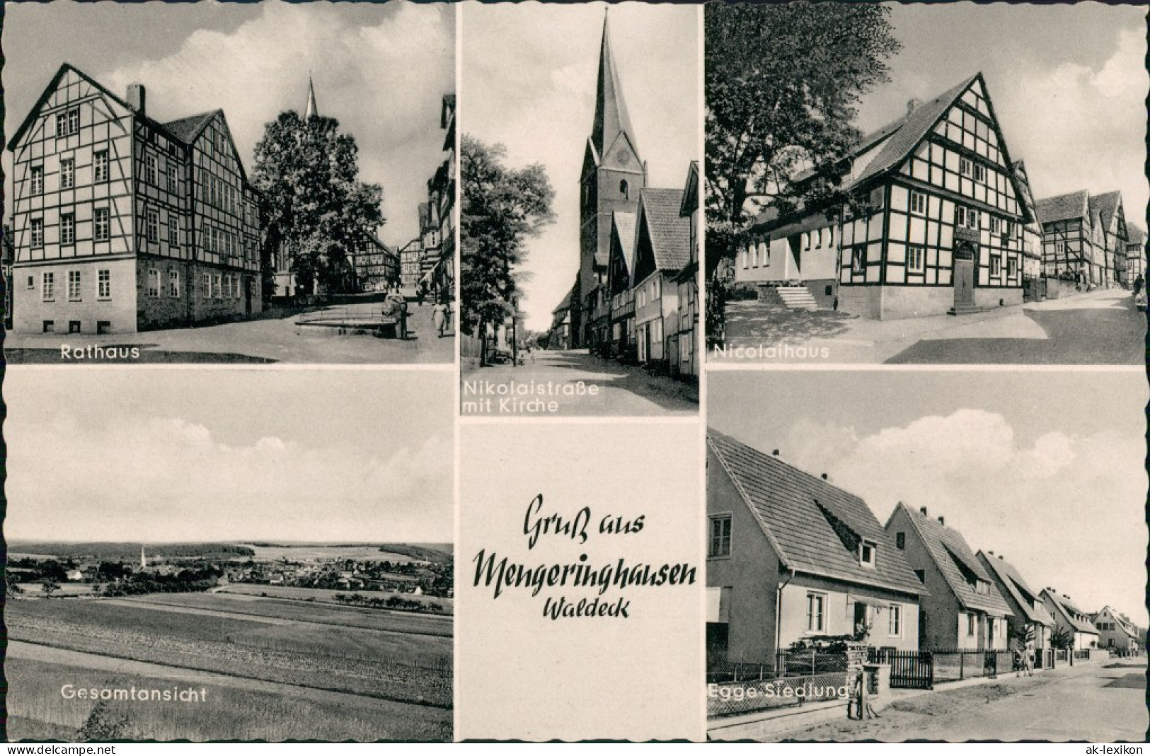 Ansichtskarte Mengeringhausen-Bad Arolsen Nicolaistraße, Egge Siedlung 1962 - Bad Arolsen