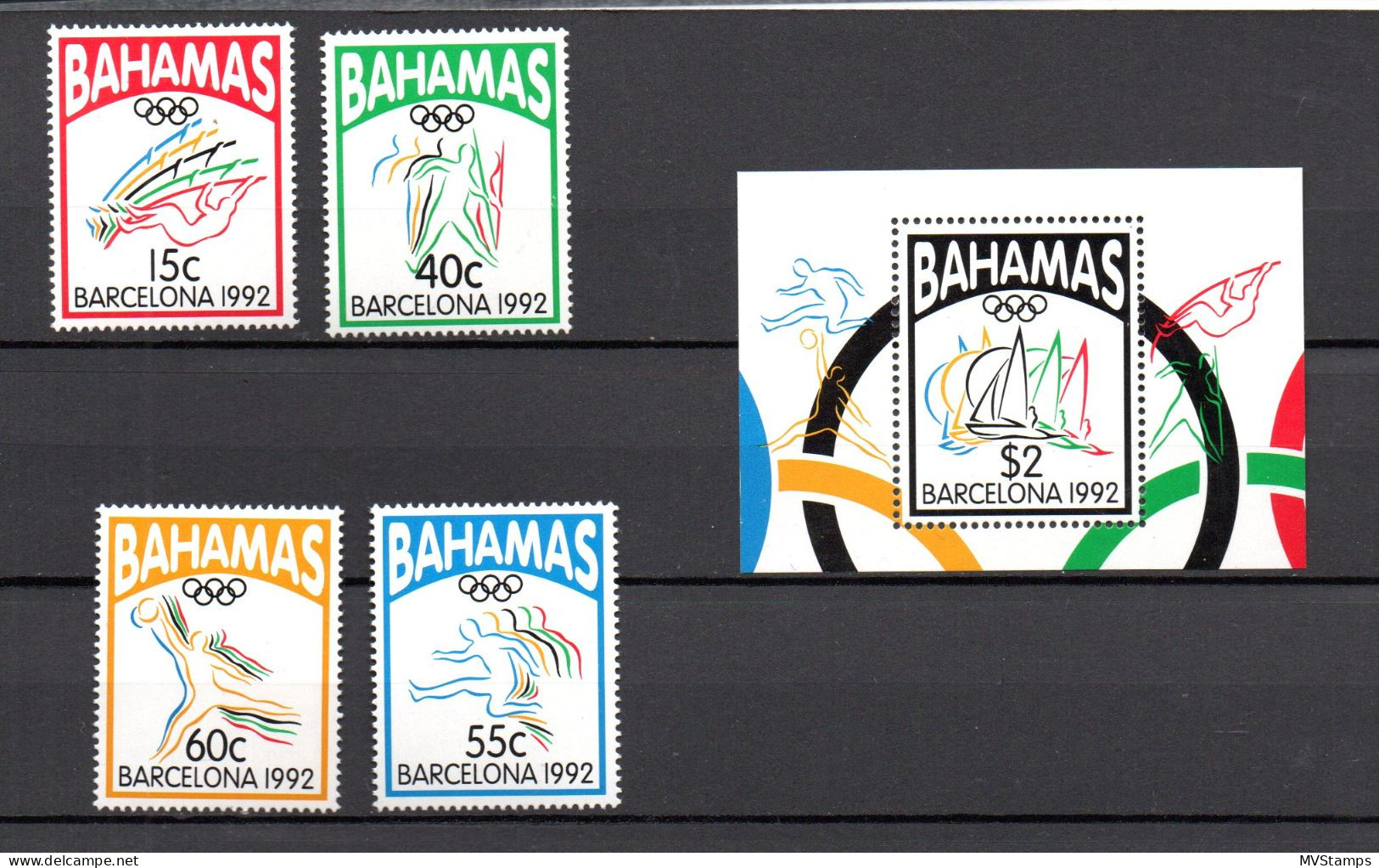 Bahamas 1992 Satz 783/86 + Bl.67 Olympics Schon Postfrisch - Bahamas (1973-...)