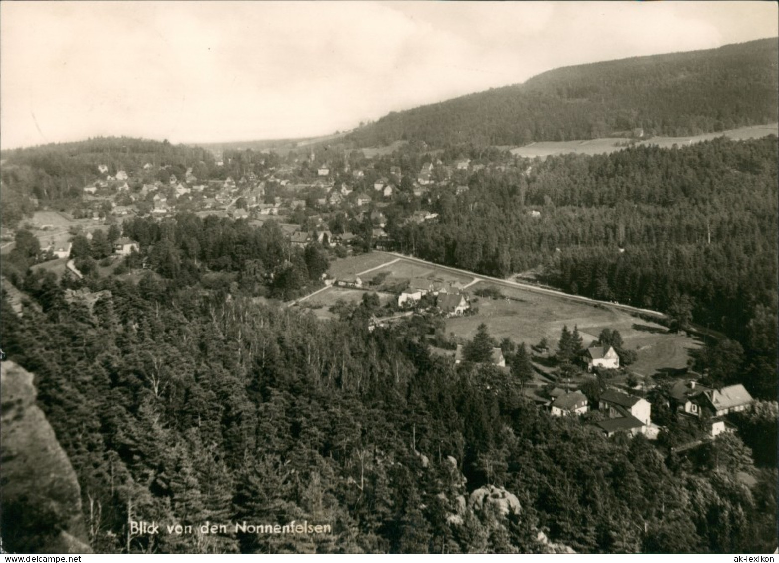 Ansichtskarte Jonsdorf Fernansicht DDR AK Blick V.d. Nonnenfelsen 1971/1970 - Jonsdorf