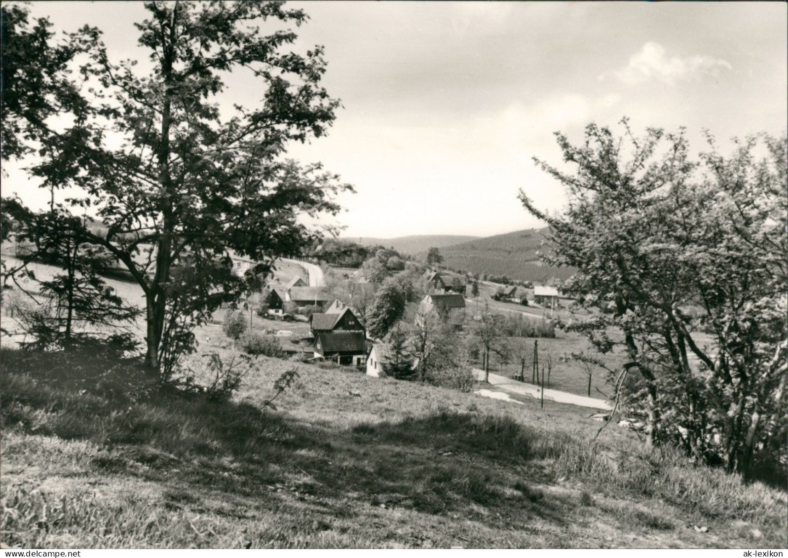 Schellerhau-Altenberg (Erzgebirge)   Teilansicht Dorf, Erzgebirge 1975 - Schellerhau