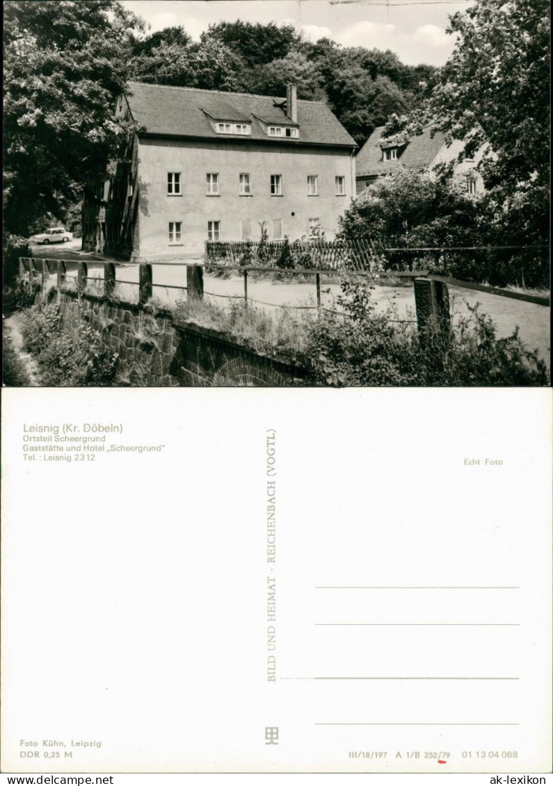 Ansichtskarte Leisnig Gaststätte Und Hotel Scheergrund DDR Postkarte 1979 - Leisnig