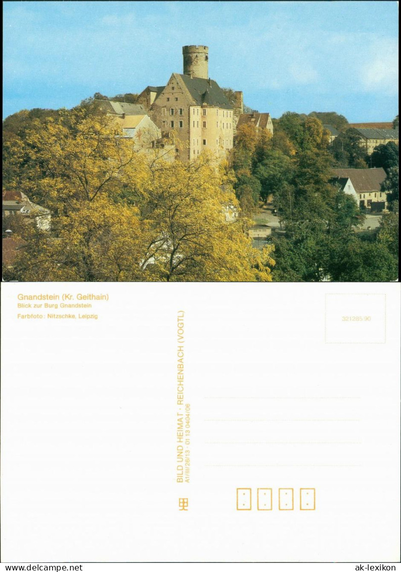 Ansichtskarte Gnandstein-Kohren-Sahlis Blick Zur Burg 1987 - Kohren-Sahlis