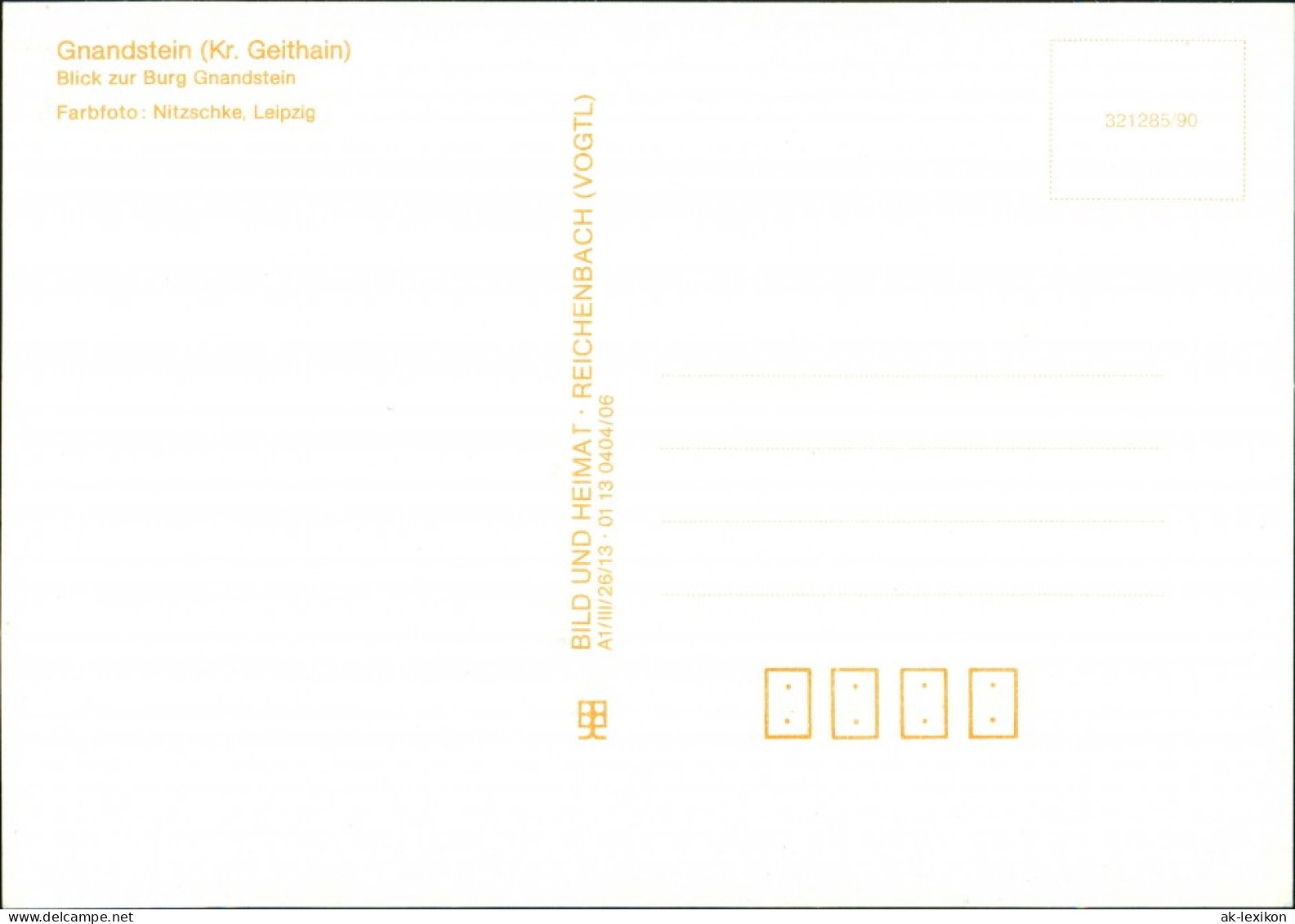 Ansichtskarte Gnandstein-Kohren-Sahlis Blick Zur Burg 1987 - Kohren-Sahlis