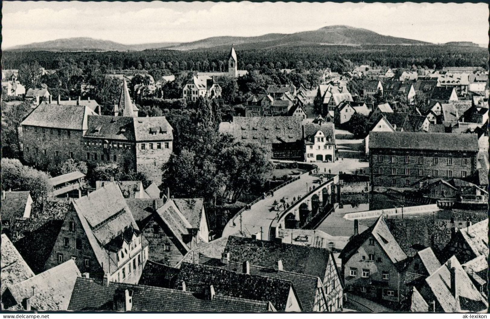 Ansichtskarte Lauf A.d.Pegnitz Panorama Blick Auf Strasse & Umgebung 1955 - Lauf
