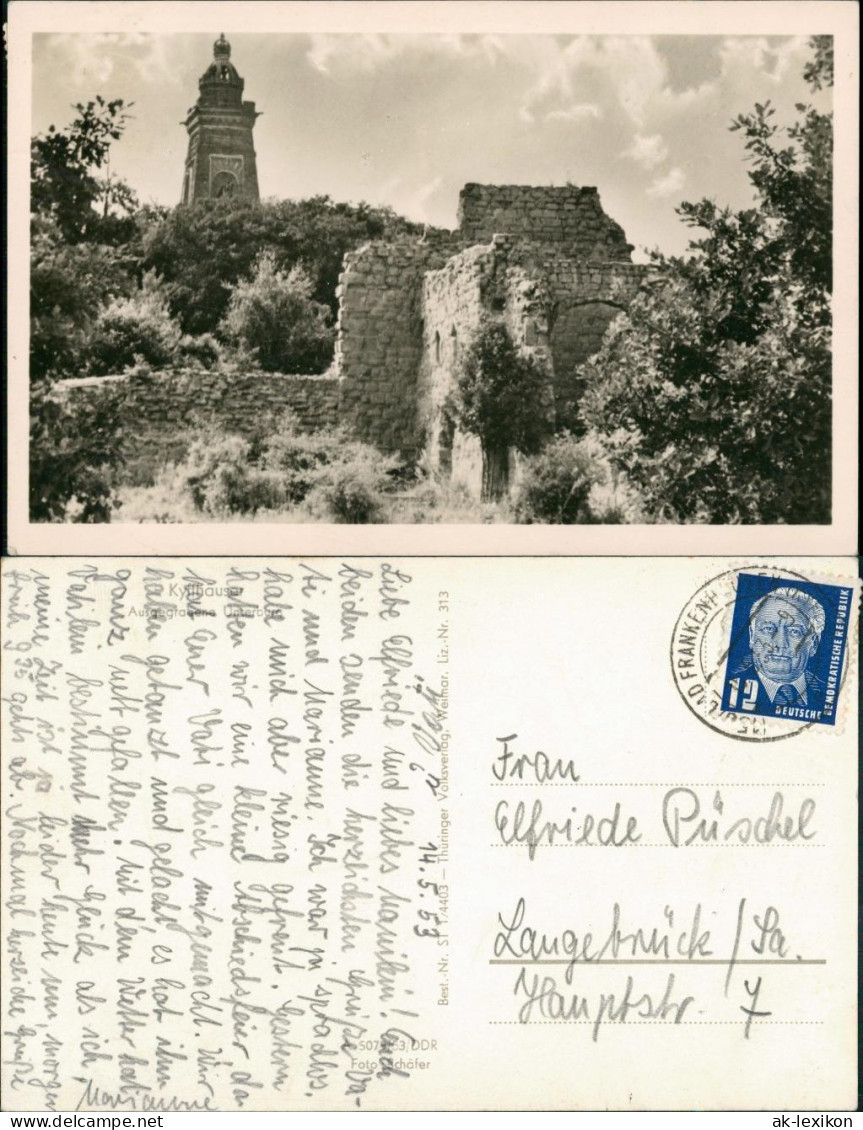 Ansichtskarte Kyffhäuserland Kyffhäuser Und Ruine 1953 - Kyffhaeuser