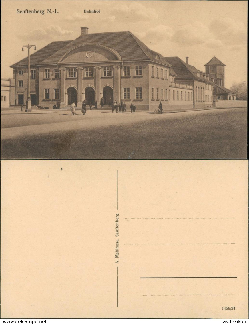 Ansichtskarte Senftenberg (Niederlausitz) Bahnhof 1928 - Senftenberg