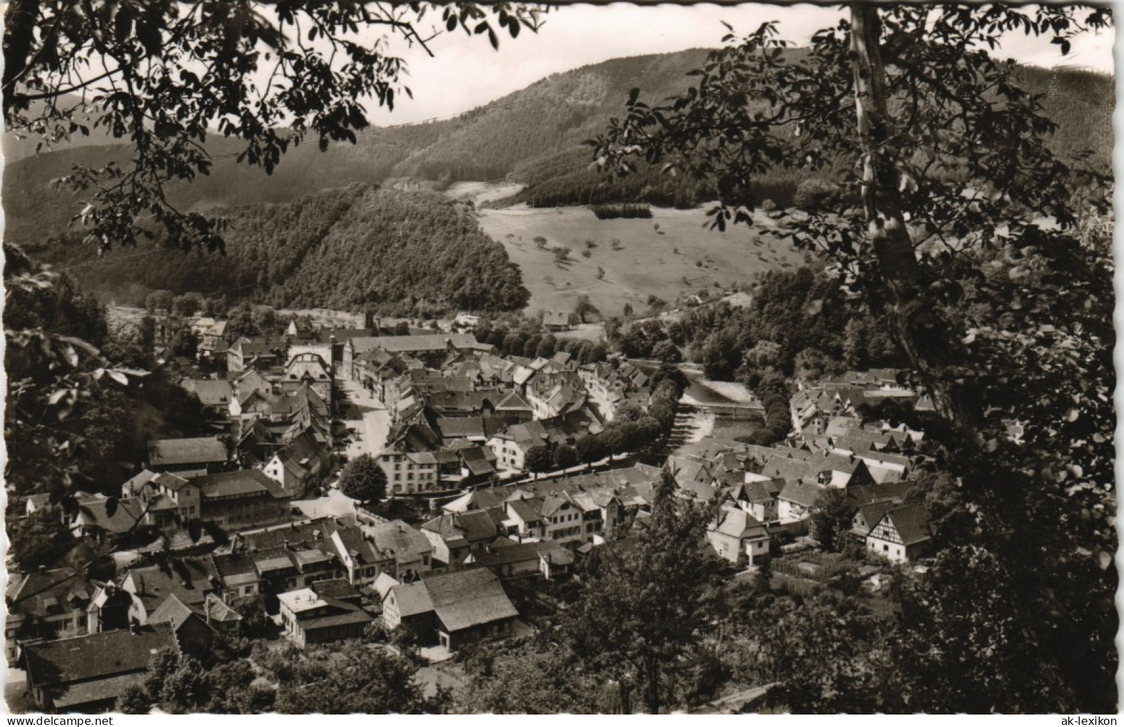 Ansichtskarte Wolfach (Schwarzwald) Stadtblick 1954 - Wolfach