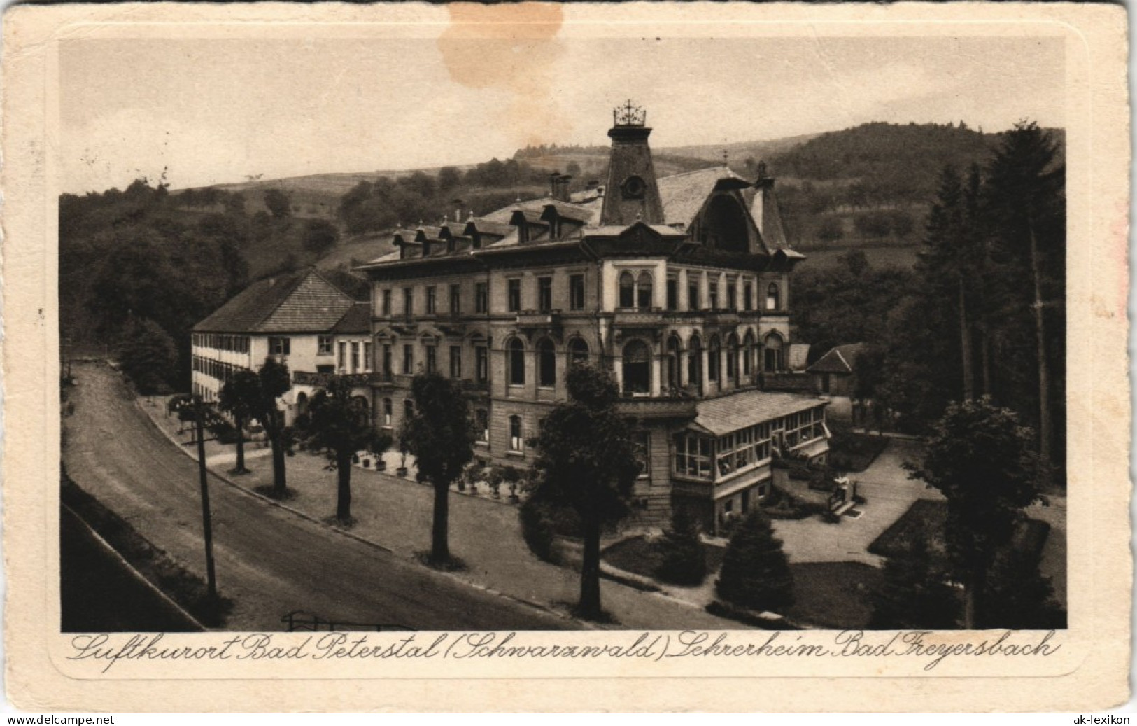 Ansichtskarte Bad Peterstal-Griesbach Straßenpartie Am Lehrerheim 1940 - Bad Peterstal-Griesbach