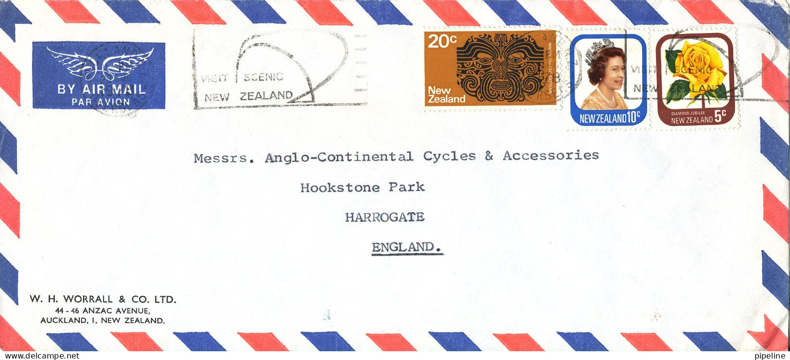 New Zealand Air Mail Cover Sent To England 1978 - Poste Aérienne