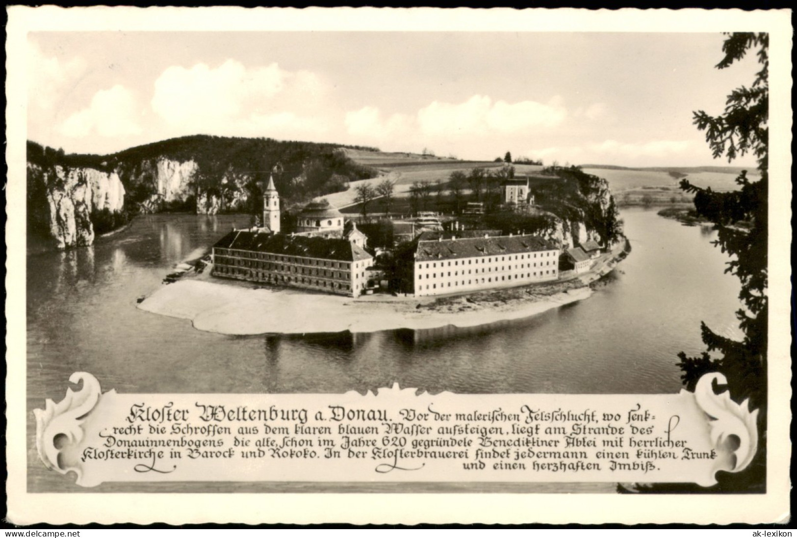 Ansichtskarte Kelheim Kloster Weltenburg Aus Der Vogelschau 1955 - Kelheim