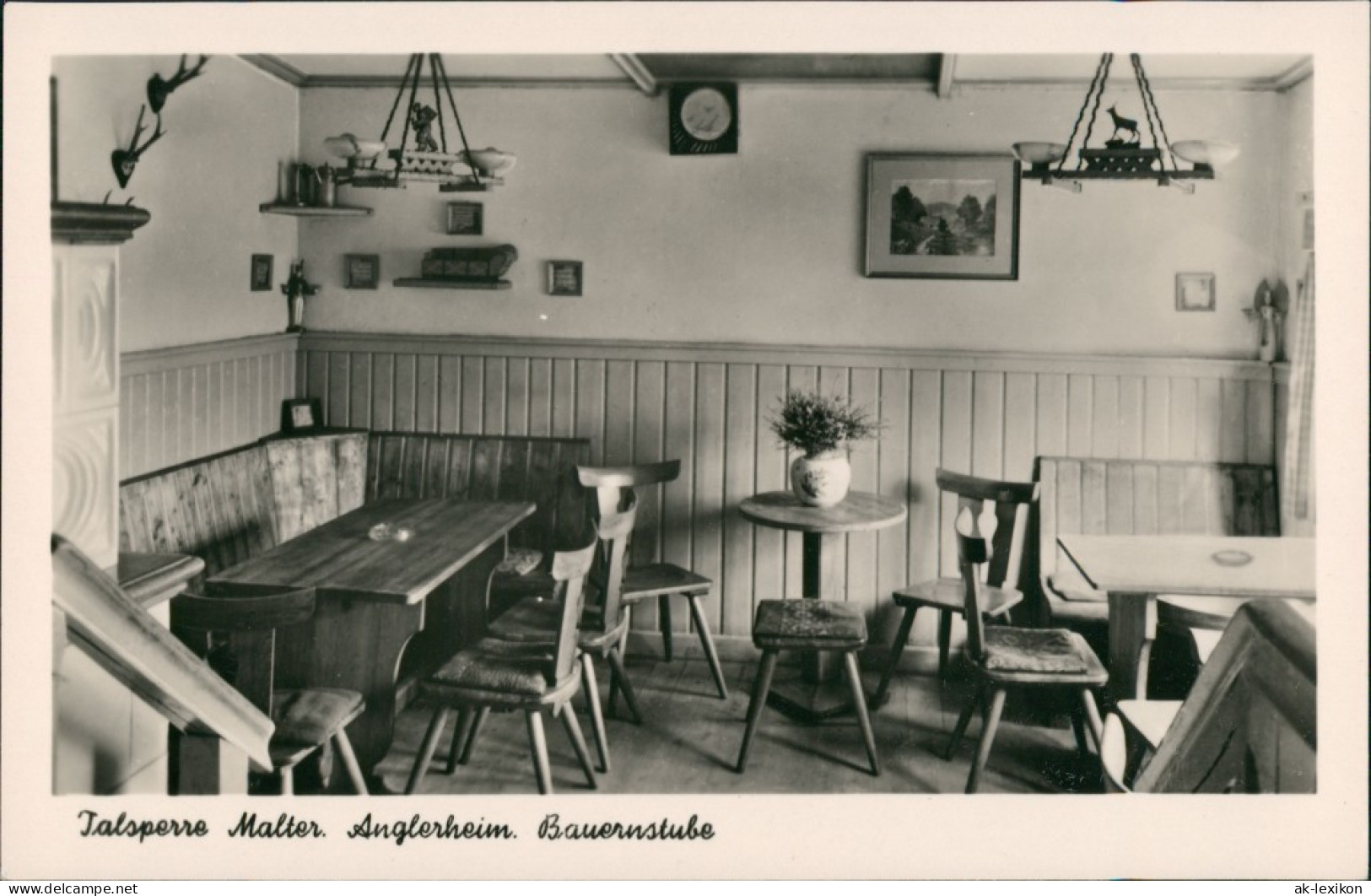 Ansichtskarte Malter-Dippoldiswalde Talsperre Anglerheim Bauernstube 1953 - Dippoldiswalde