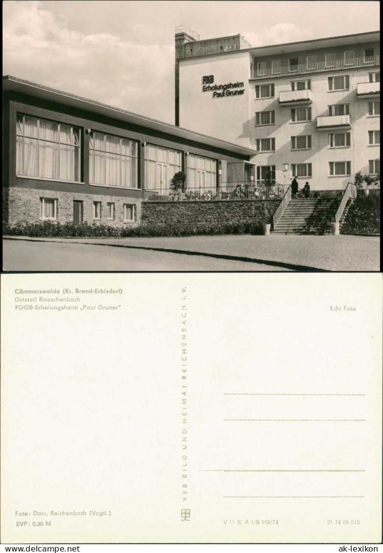 Cämmerswalde-Neuhausen (Erzgebirge) Rauschenbach FDGB Erholungsheim 1973 - Neuhausen (Erzgeb.)