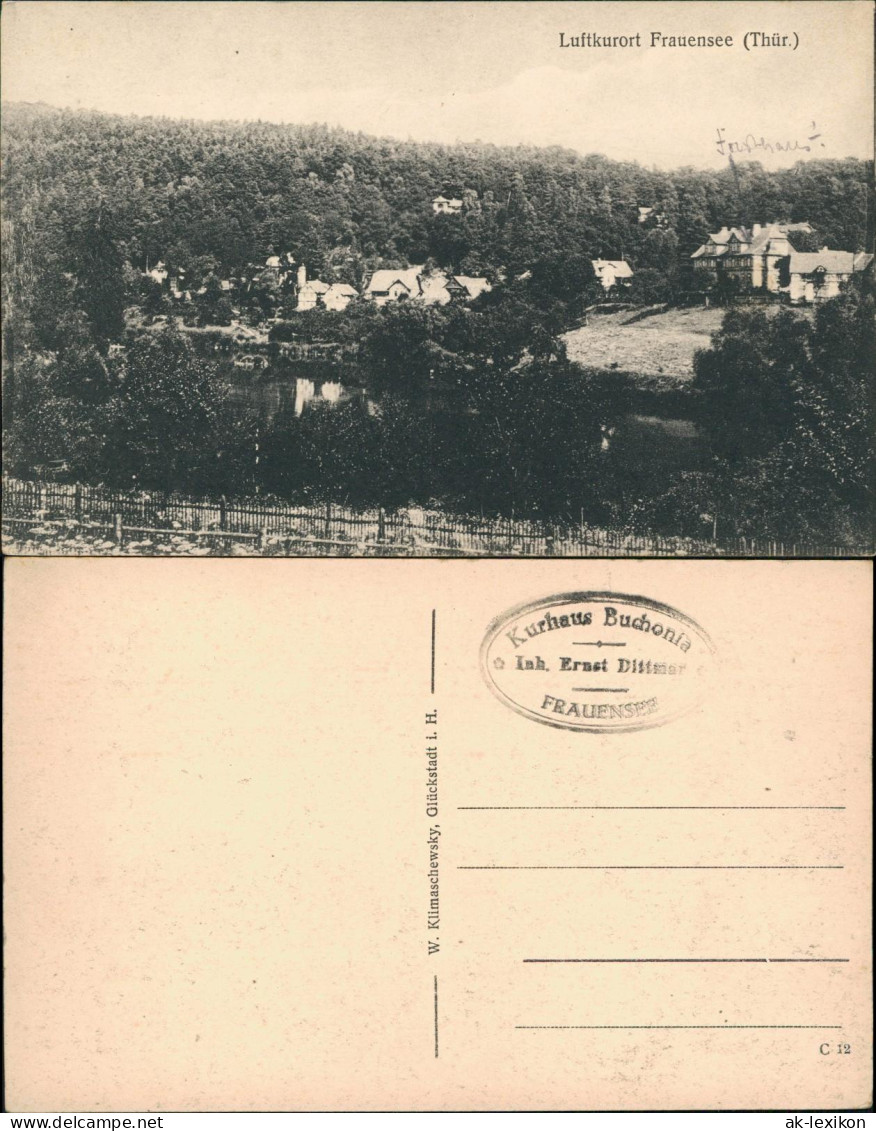 Ansichtskarte Frauensee-Bad Salzungen Panorama-Totalansicht Frauensee 1910 - Bad Salzungen
