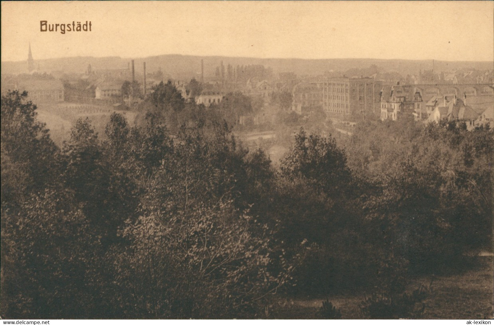 Ansichtskarte Burgstädt Panorama-Ansicht Gesamtansicht 1910 - Burgstaedt