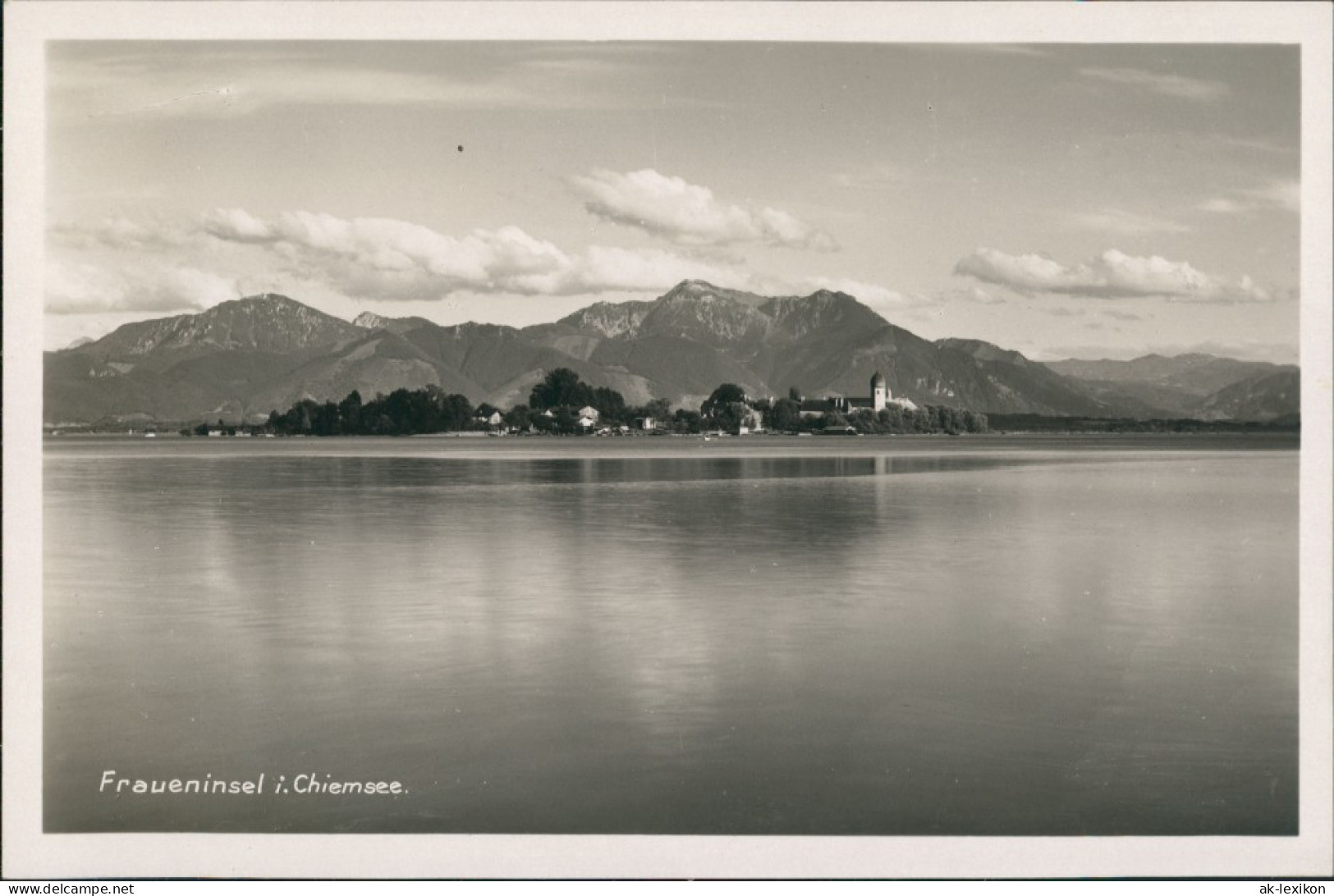 Ansichtskarte Chiemsee Fraueninsel - Chiemsee Blick Gegen Alpen Berge 1940 - Chiemgauer Alpen