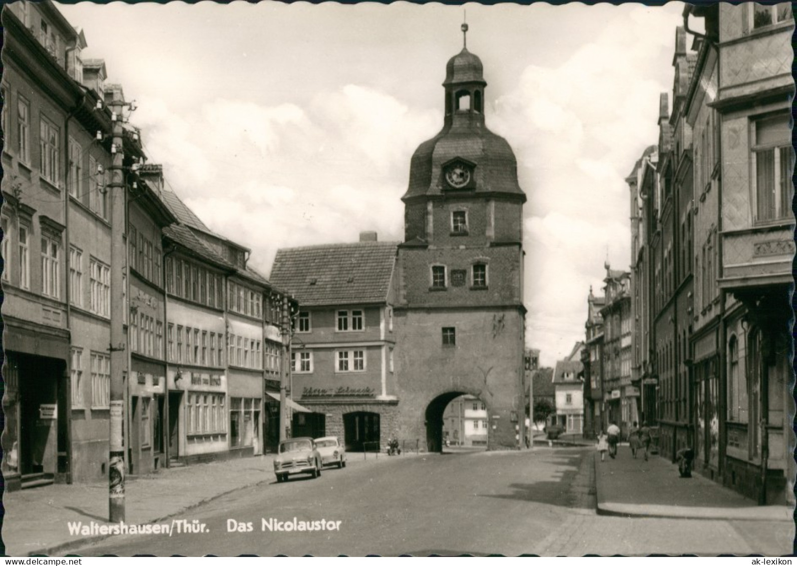 Waltershausen Strassen Partie Am Nikolaustor, DDR Postkarte 1966 - Waltershausen