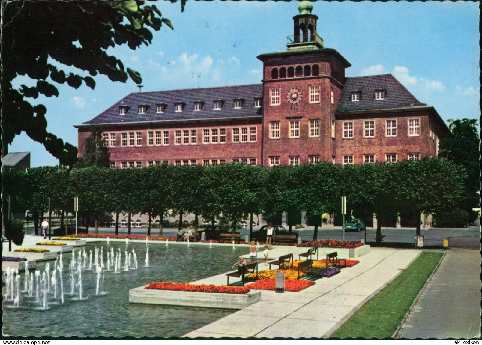 Bocholt (Westfalen) Schule Schulgebäude Partie Am Gymnasium 1970 - Bocholt