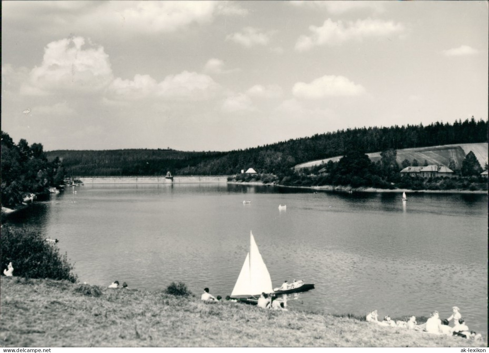 Dippoldiswalde Talsperre Malter, Strand Partie, DDR Postkarte 1977/1975 - Dippoldiswalde