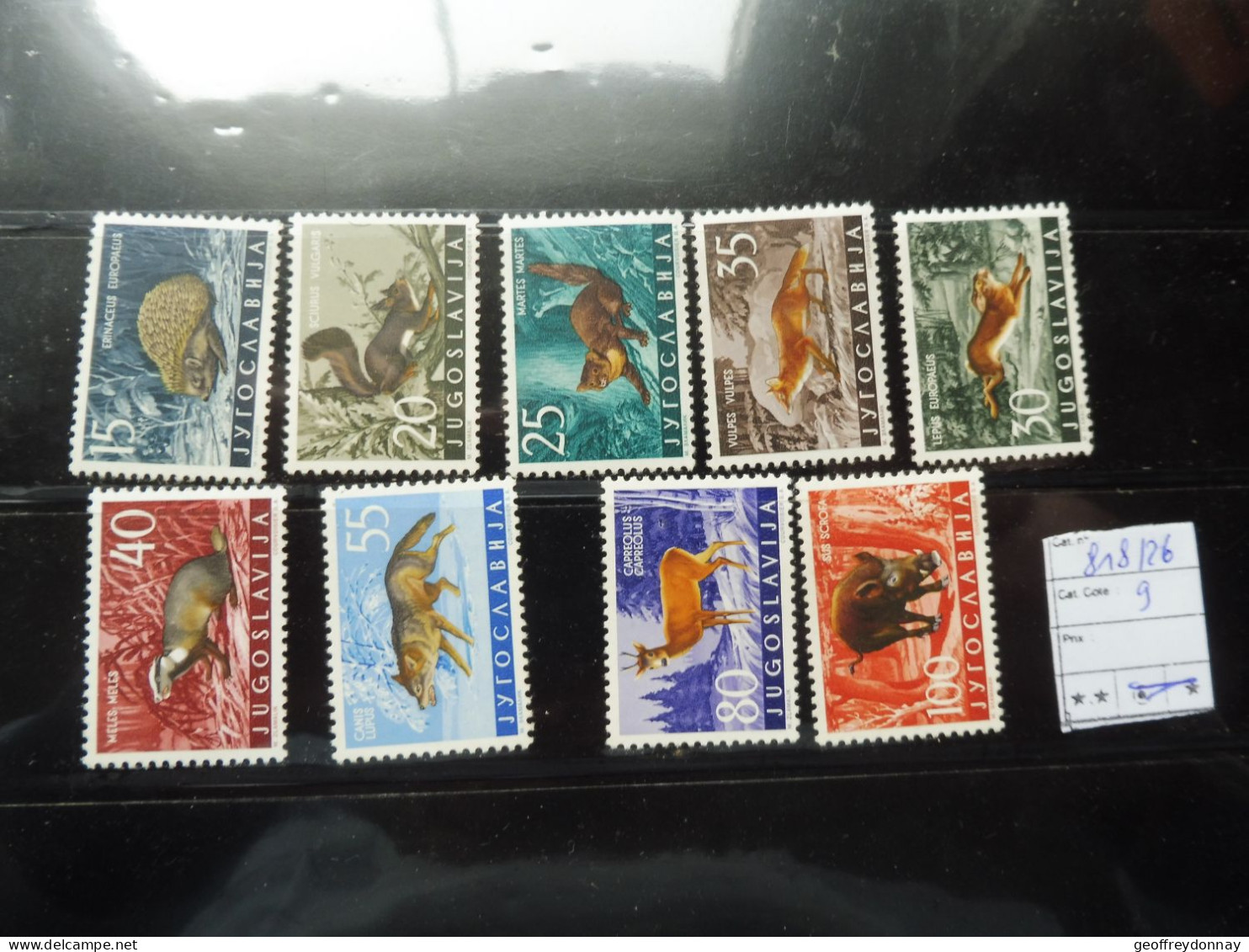 Yougoslavie Jugoslavija 818/826 Mnh Neuf **  Parfait Perfect Animaux Dieren Animals - Neufs