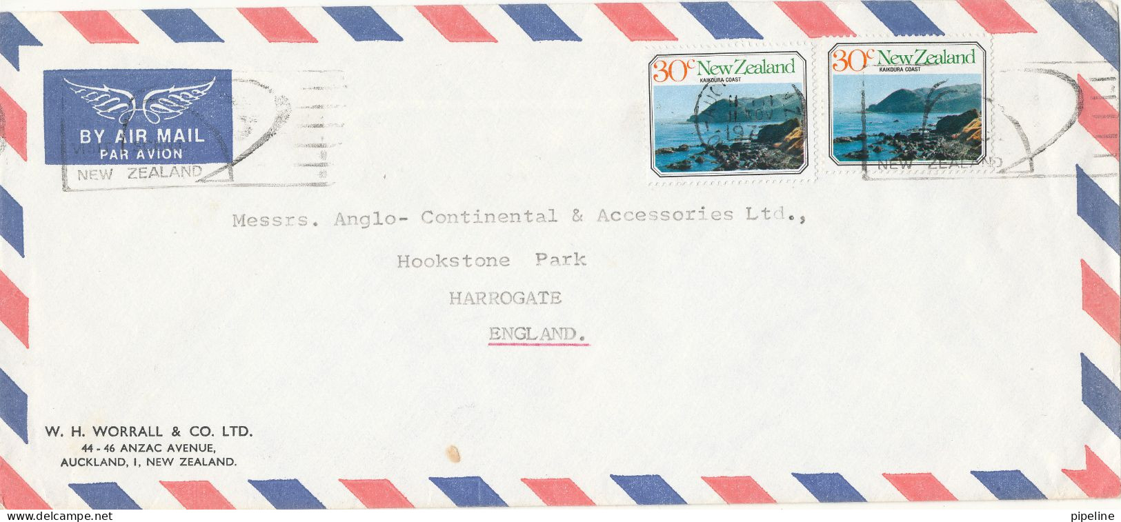 New Zealand Air Mail Cover Sent To England 1977 - Poste Aérienne