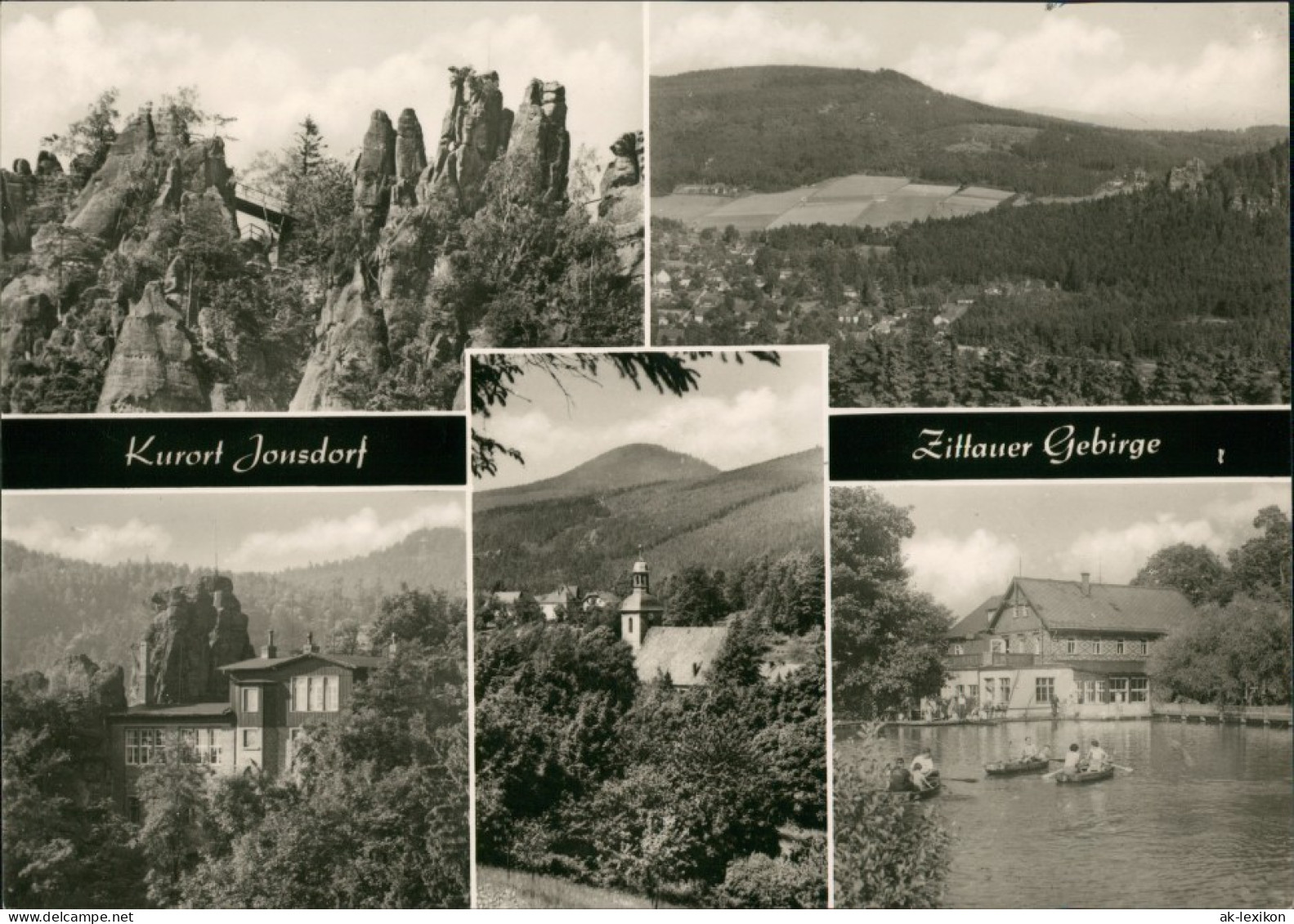 Jonsdorf Umland-Ansichten Zittauer Gebirge, DDR Mehrbildkarte 1973/1972 - Jonsdorf