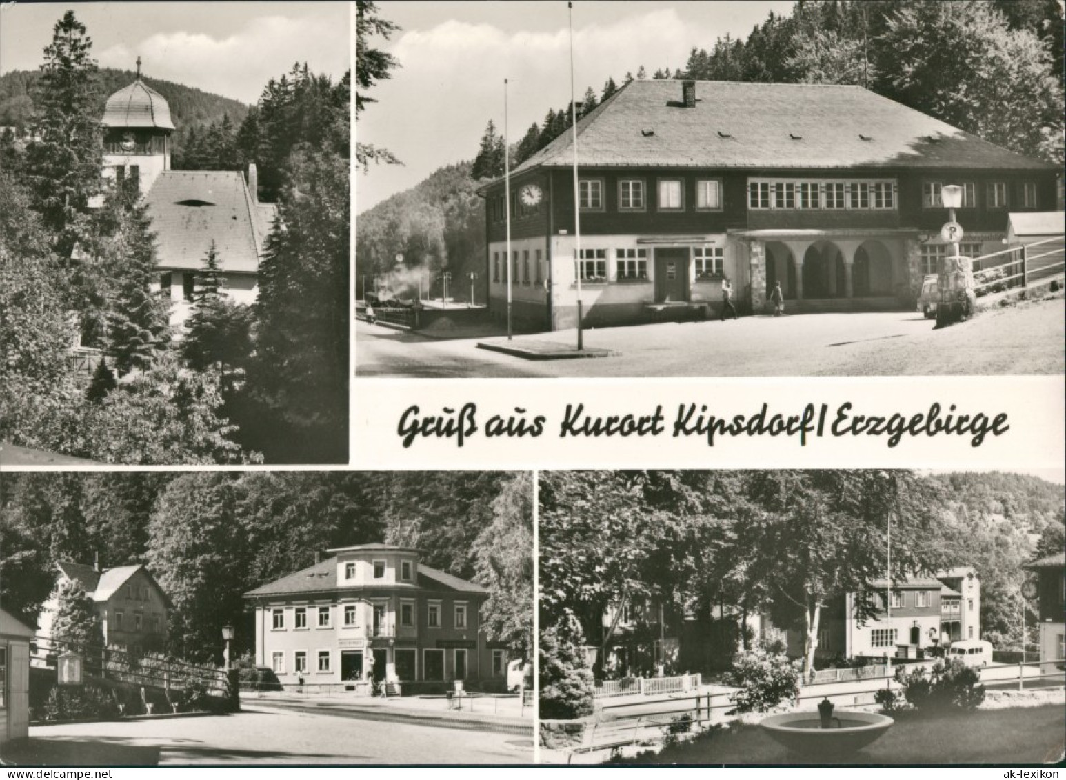 Ansichtskarte Kipsdorf-Altenberg (Erzgebirge) MB: Bahnhof, Straßen 1981 - Kipsdorf