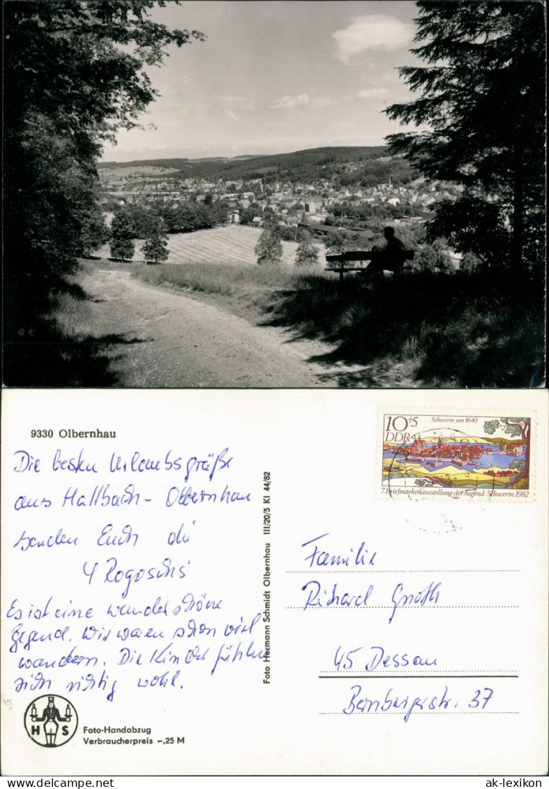 Ansichtskarte Olbernhau Blick Auf Die Stadt 1969 - Olbernhau