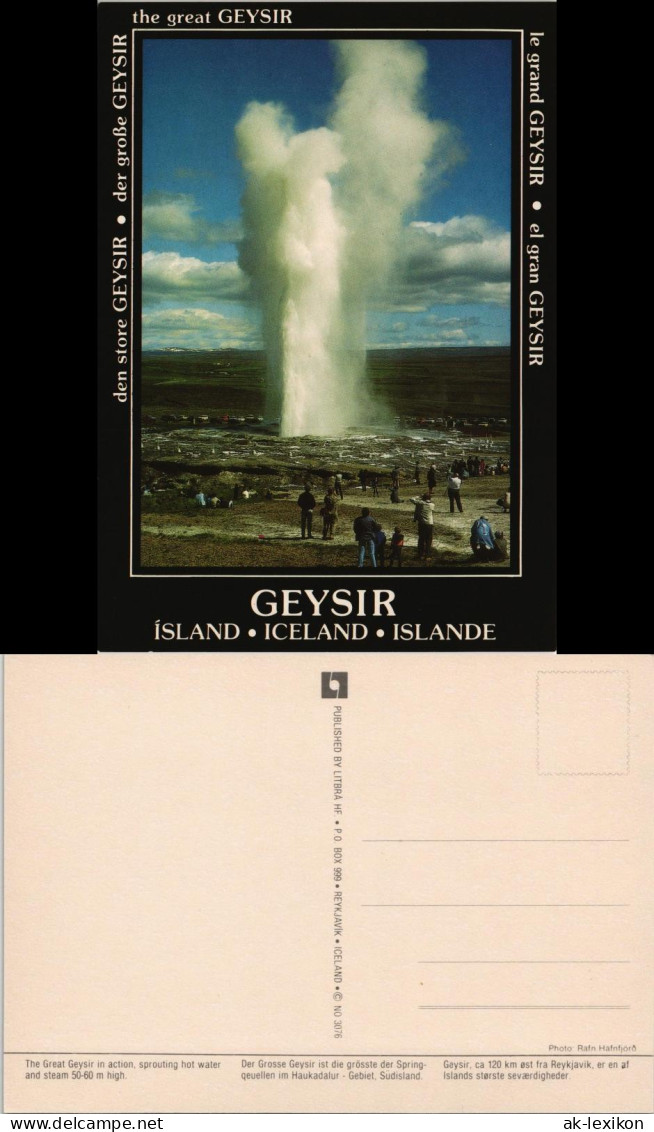 Island   Iceland Umlandansicht Mit Geysir Island Iceland Islande 1970 - Island