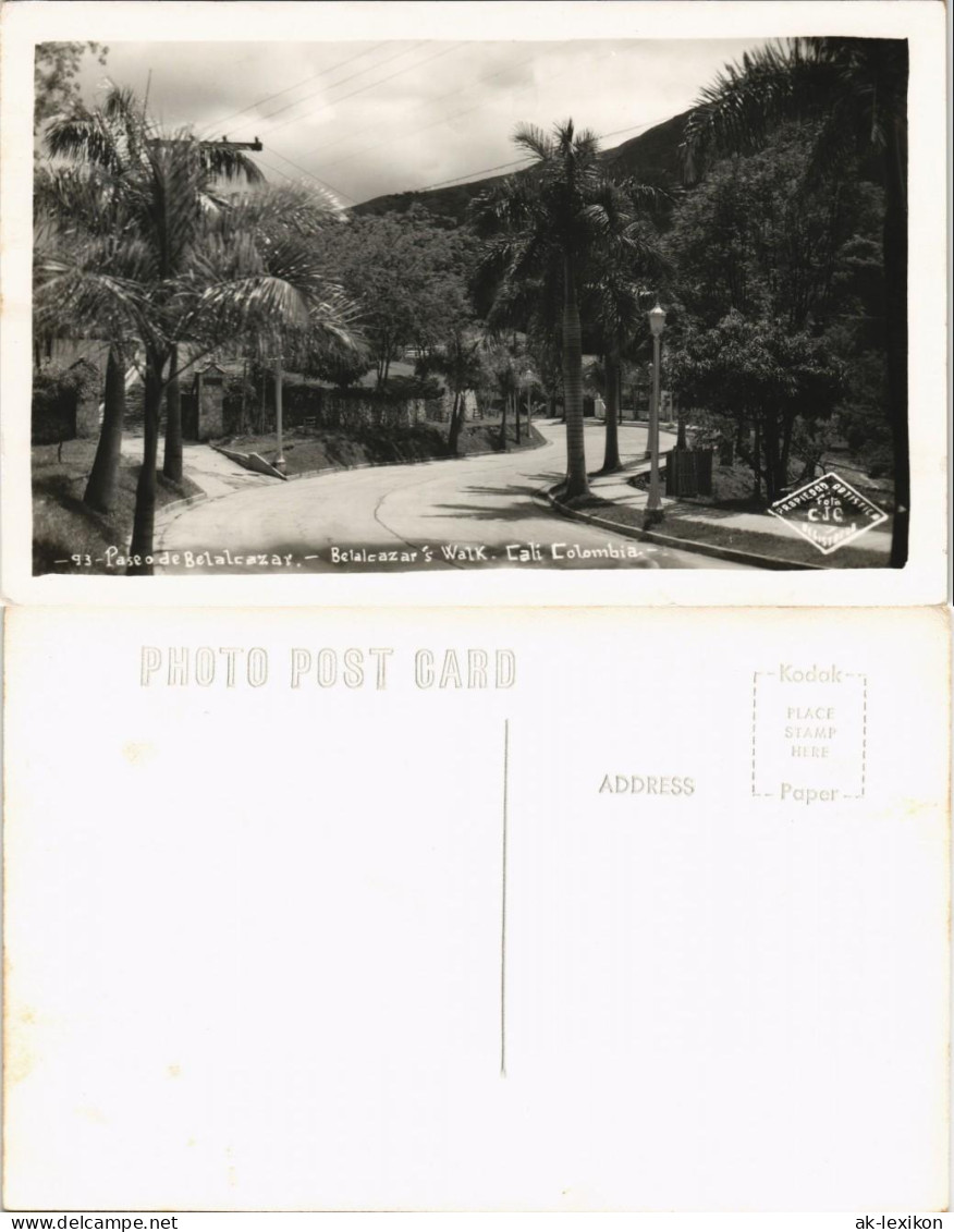 Santiago De Cali Paseo De Belalcazar Street View Colombia Kolumbien AK 1950 - Colombia