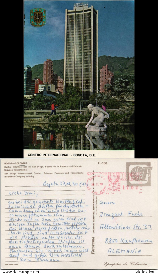 Postcard Bogota CENTRO INTERNACIONAL Colombia Kolumbien AK 1990 - Colombia