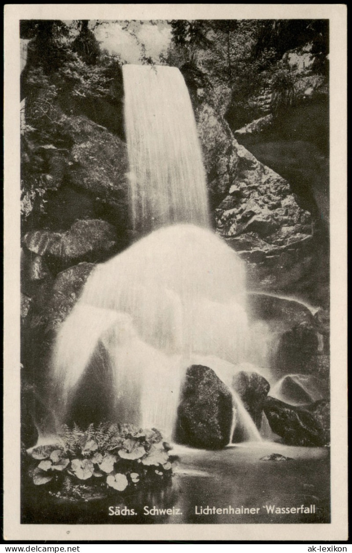 Lichtenhain-Sebnitz Lichtenhainer Wasserfall (Waterfall, River Falls) 1956 - Kirnitzschtal