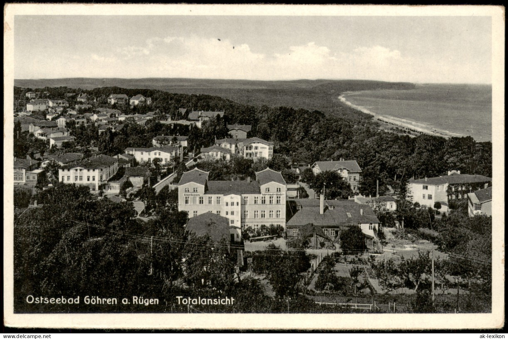 Ansichtskarte Göhren (Rügen) Panorama-Ansicht Totalansicht 1930 - Goehren