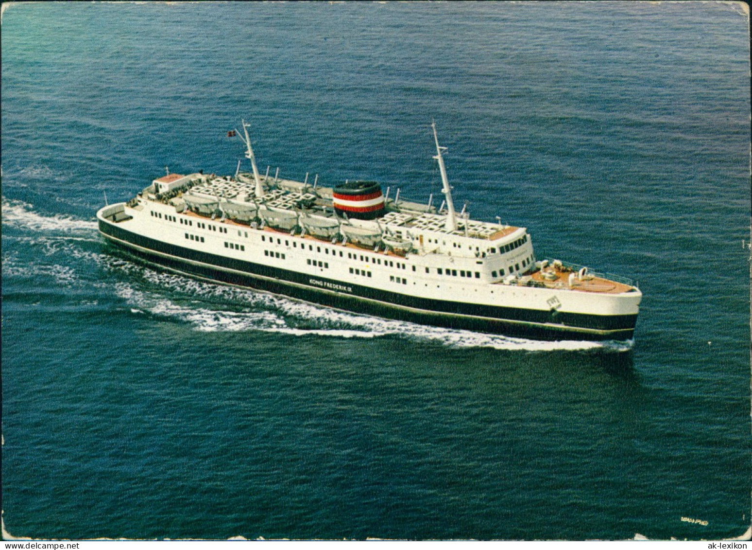 Schiff KONG FREDERIK Fährschiff Vogelfluglinie Deutschland-Dänemark 1960 - Ferries