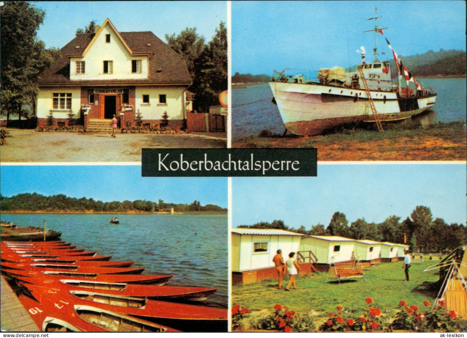 Ansichtskarte Langenhessen-Werdau Koberbachtalsperre DDR Mehrbildkarte 1974 - Werdau