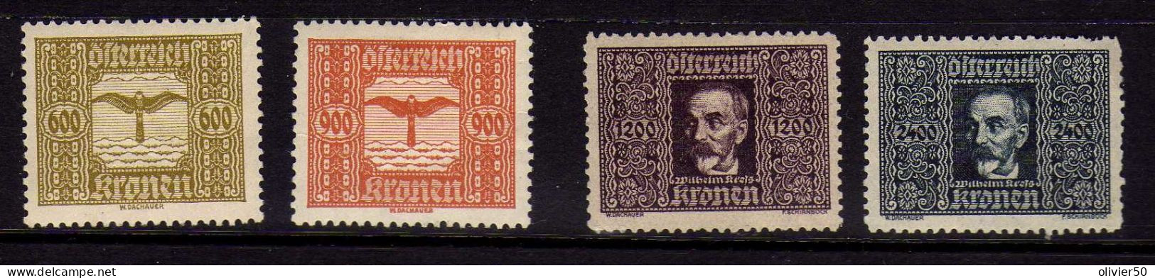 Autriche - (1922-24) - P A  Faucon - Wilhelm Kress - Neufs* - MH - Neufs