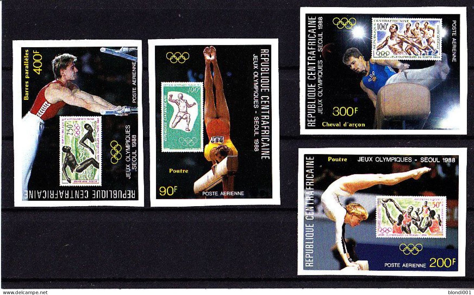 Olympics 1988 - Gymnastics - C.-AFRICA - Set Imp. MNH - Estate 1988: Seul