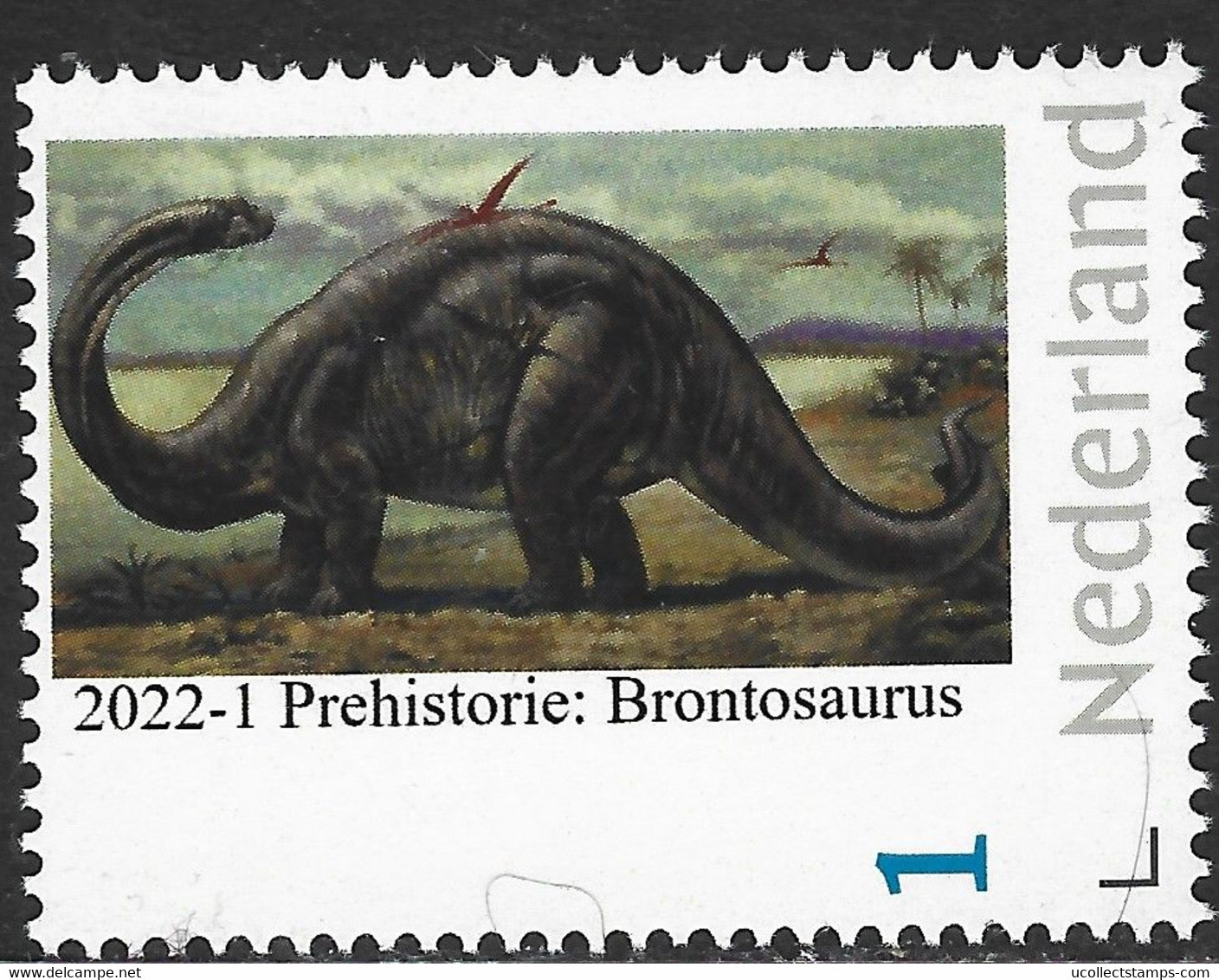 Nederland  2022-1 Prehistorie:   Brontosaurus          Postfris/mnh/neuf - Nuovi